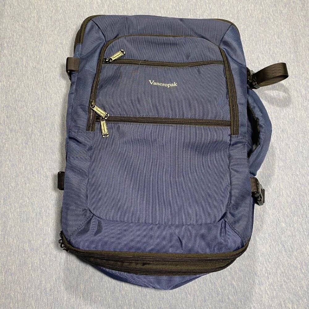 Expandable Vancropak Travel Backpack With Multiple Compartments & Straps